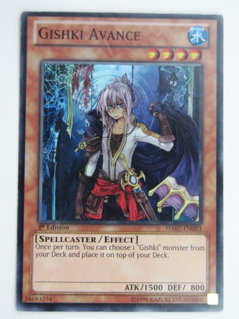 Yugioh Played Cards: GISHKI AVANCE HA07 SUPER RARE # 29G45