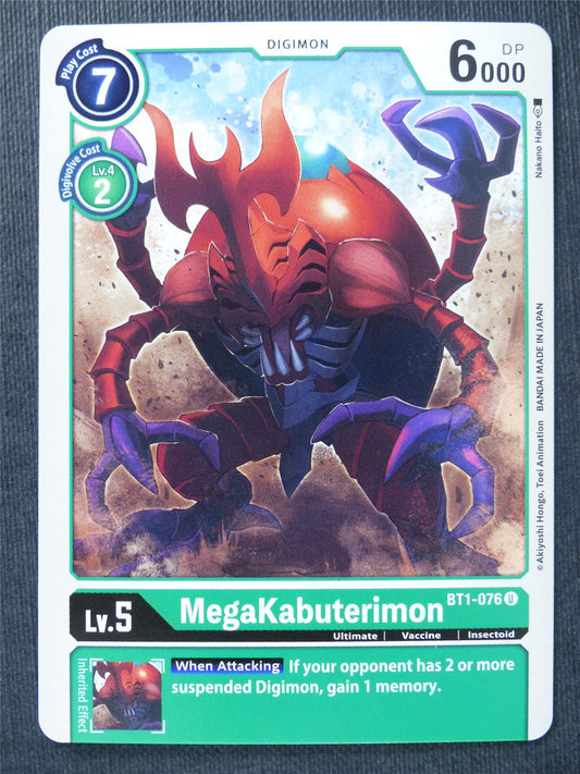 Megakabuterimon BT1-076 U - Digimon Cards #QY