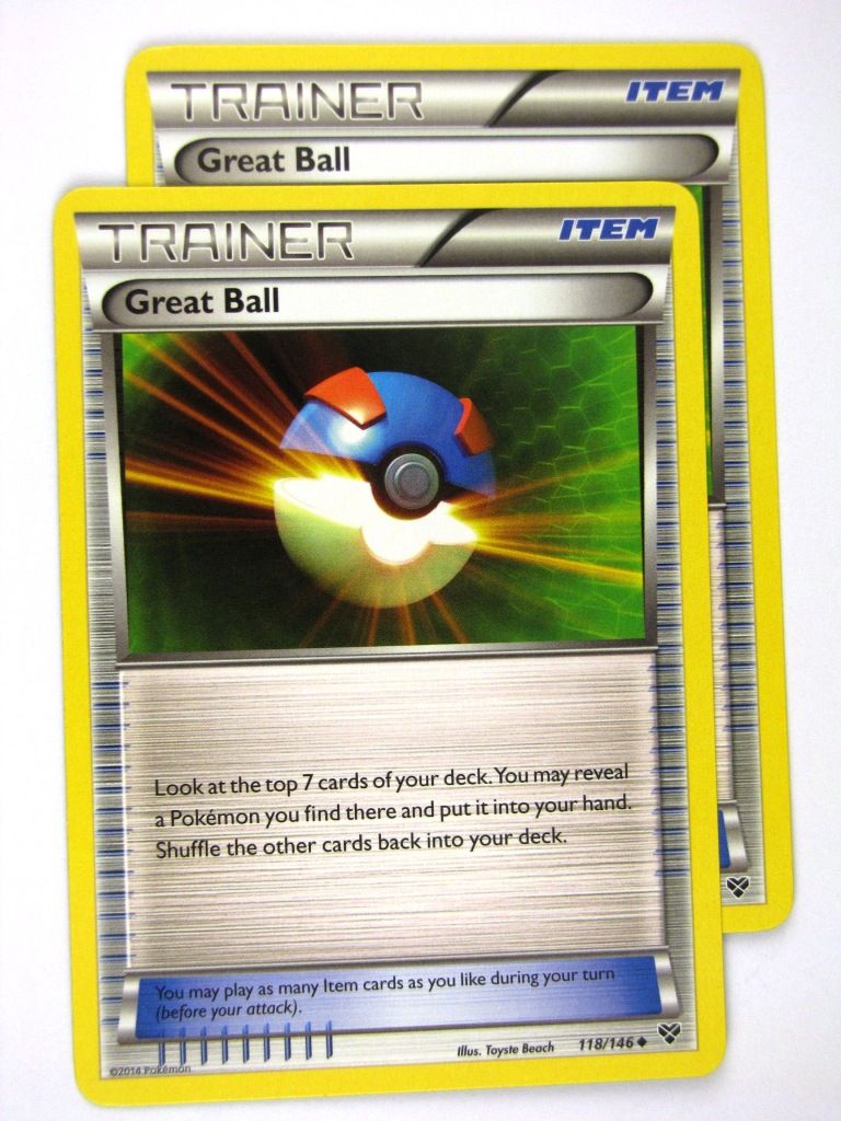 Pokemon Cards: GREAT BALL 118/146 x2: X & Y