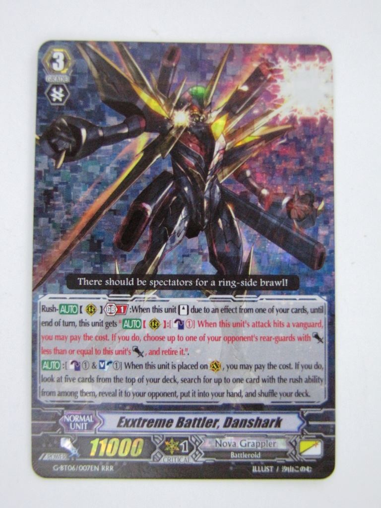 Vanguard Cards: EXXTREME BATTLER, DANSHARK G-BT06 RRR # 9E51