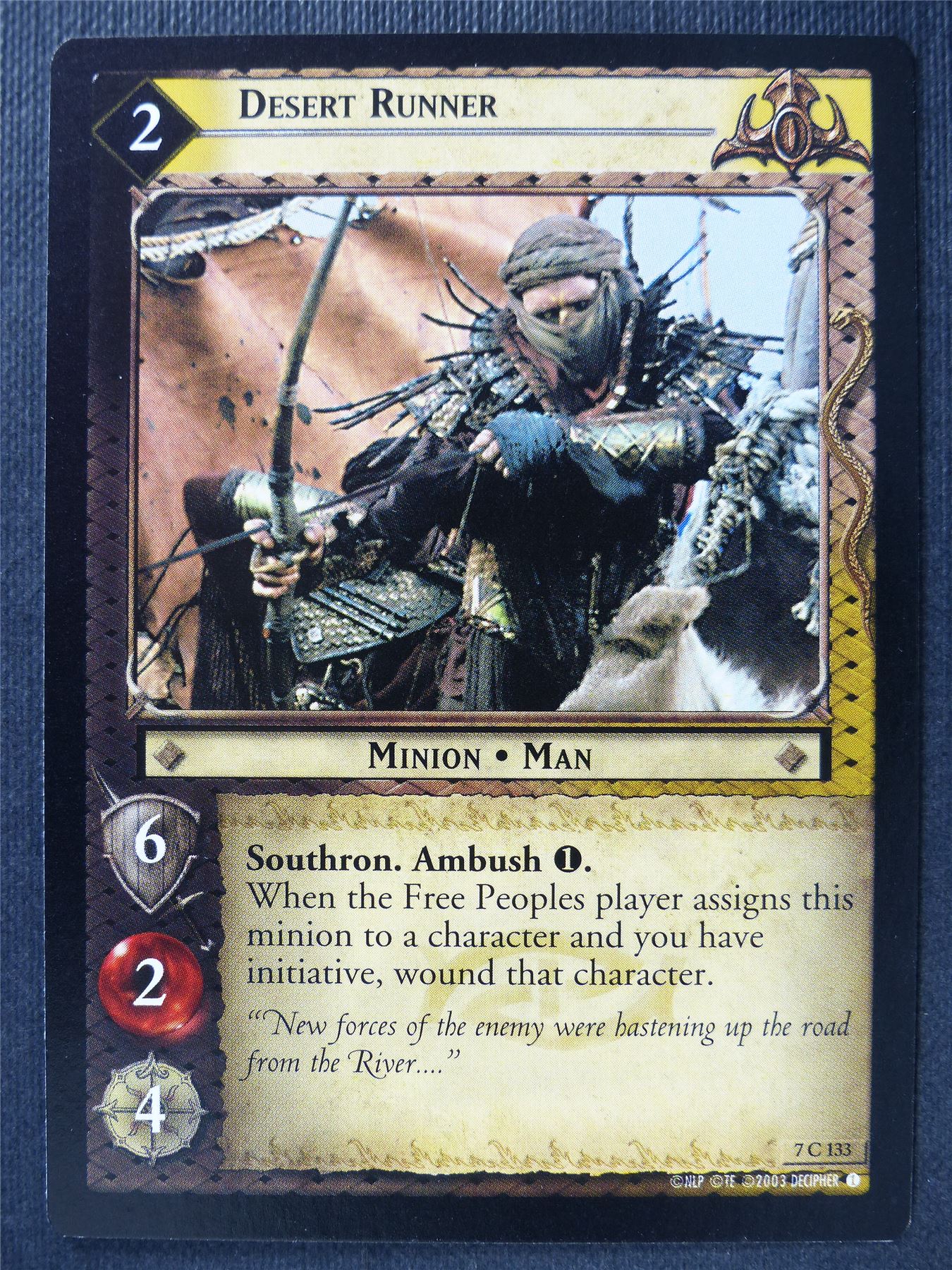 Desert Runner 7 C 133 - LotR Card #3F9