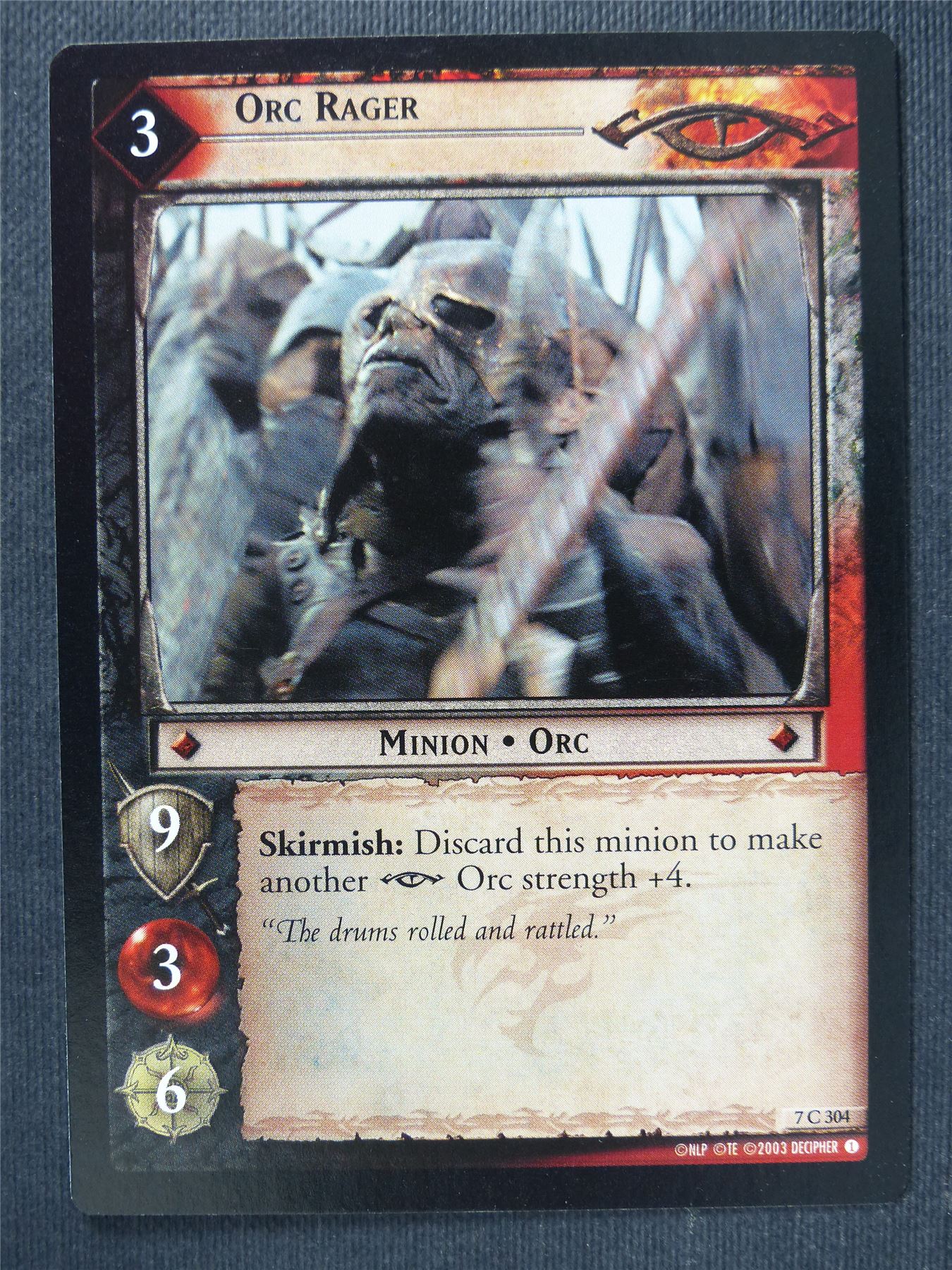 Orc Rager 7 C 304 - LotR Cards #3OX