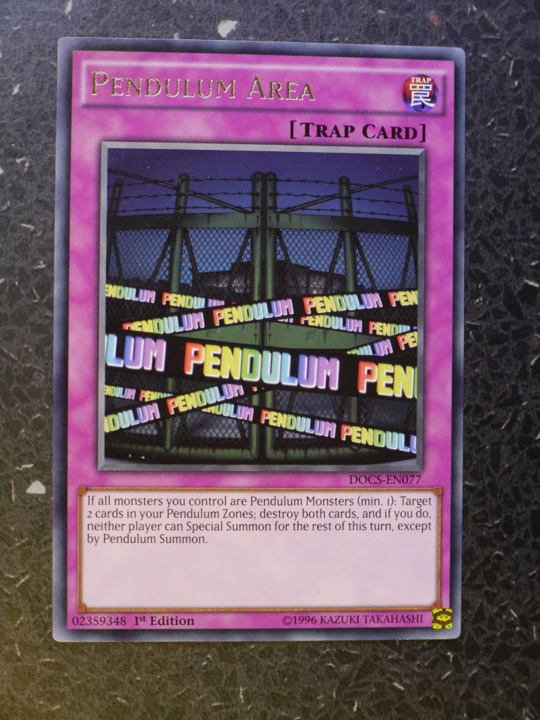 Yugioh Cards: PENDULUM AREA DOCS RARE # 4A34