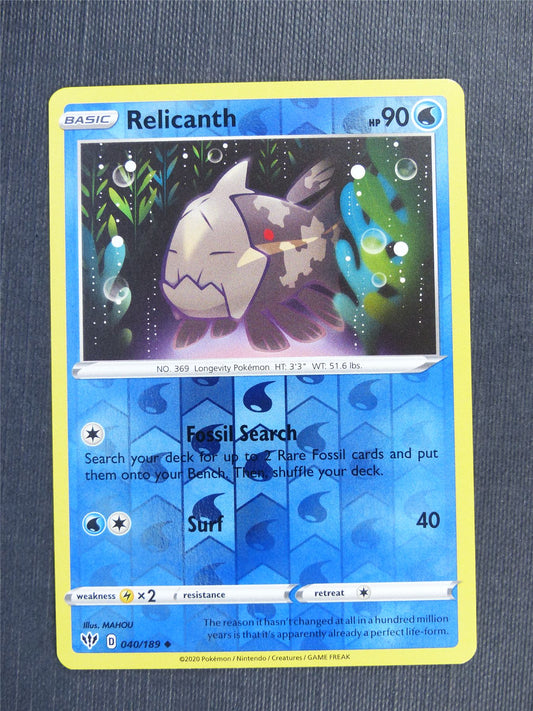 Relicanth 040/189 Reverse Holo - DAA - Pokemon Card  #3CL