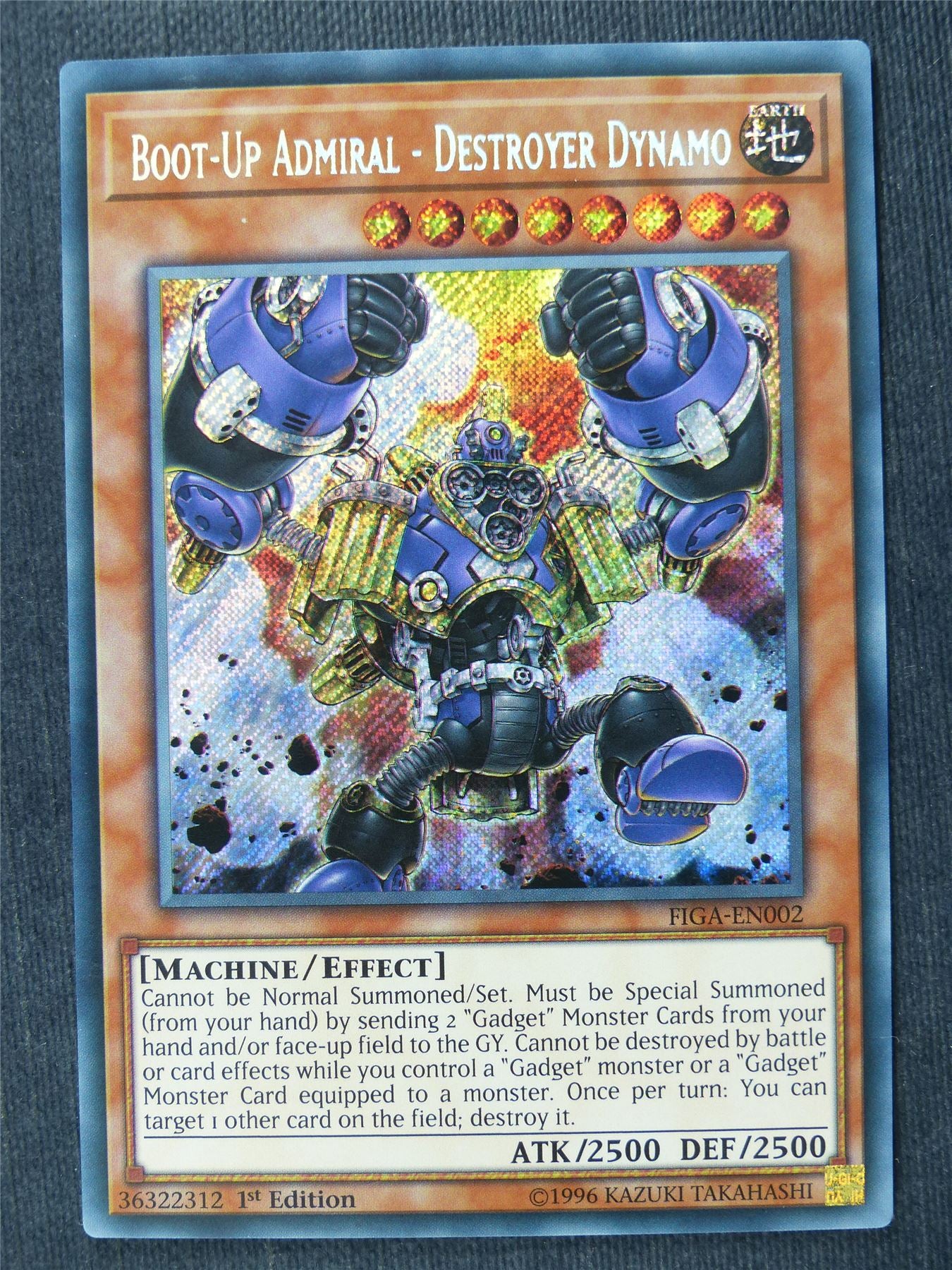 Boot-Up Admiral - Destroyer Dynamo FIGA Secret Rare - 1st ed - Yugioh Cards #GY