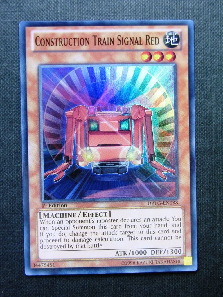 Construction Train Signal Red DRLG Super Rare - 1st ed - Yugioh Cards #1H4