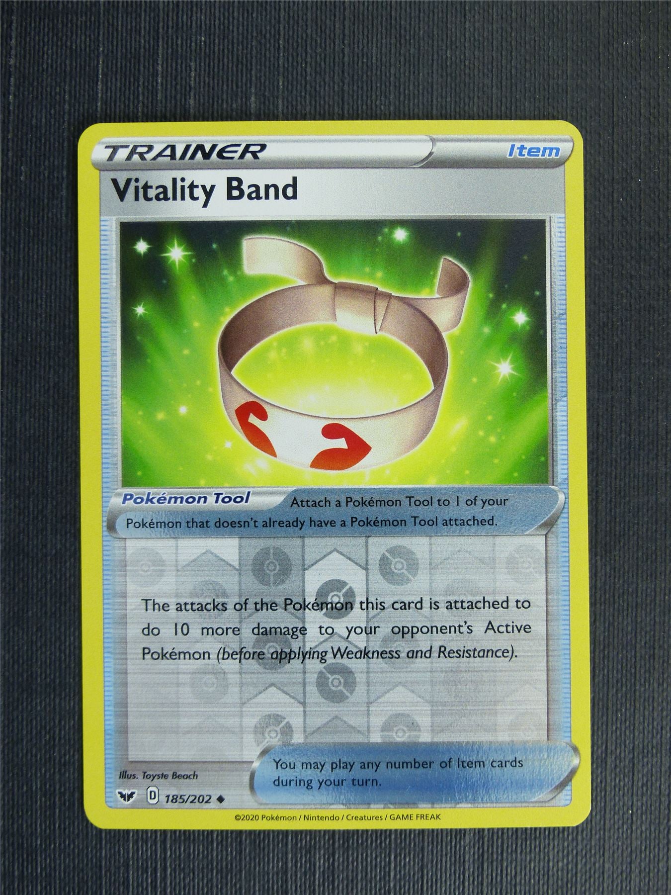 Vitality Band 185/202 Reverse Holo - Pokemon Cards #1JH