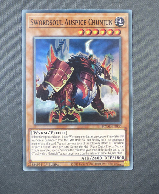 Swordsoul Auspice Chunjin BODE Super Rare 1st Ed - Yugioh Card #5G5