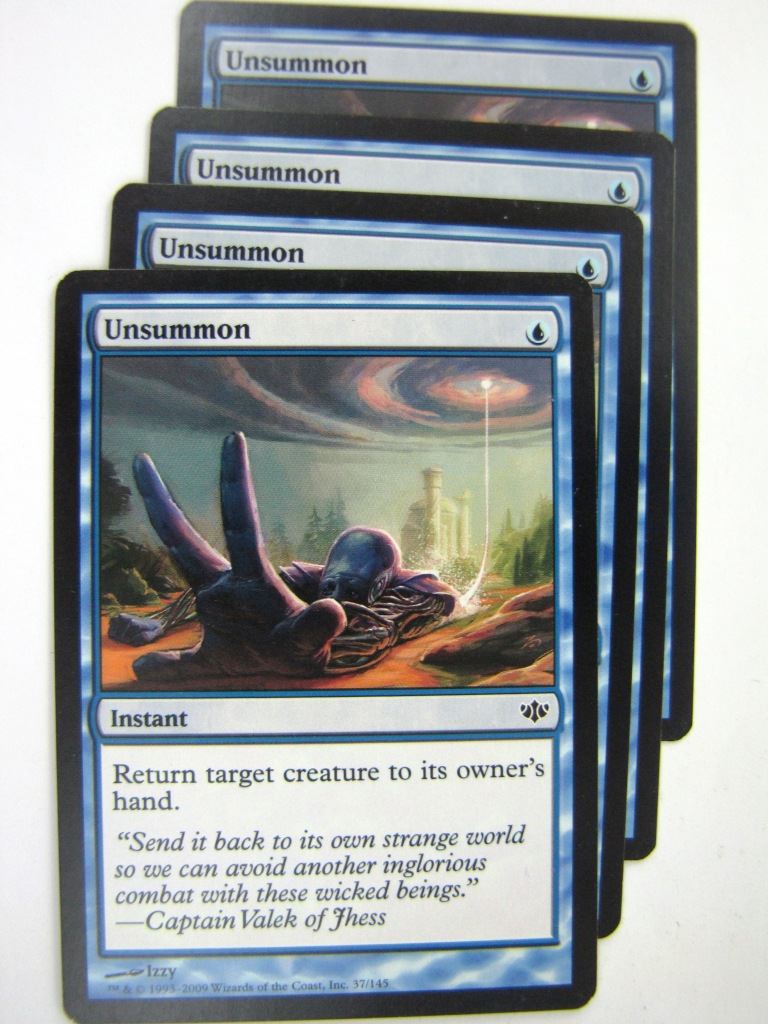 MTG Magic Played Cards: UNSUMMON x4 # 8A66