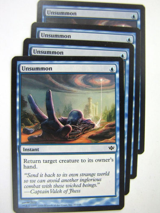 MTG Magic Played Cards: UNSUMMON x4 # 8A66