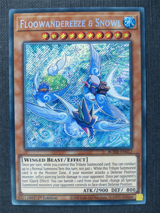 Floowandereeze & Snowl BODE Secret Rare - 1st ed - Yugioh Cards #1H7