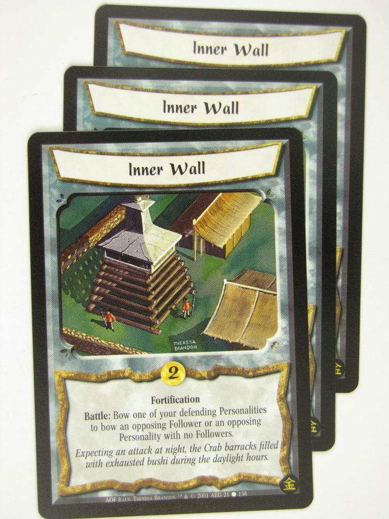 Vintage L5R Cards: INNER WALL x3 # 17A8