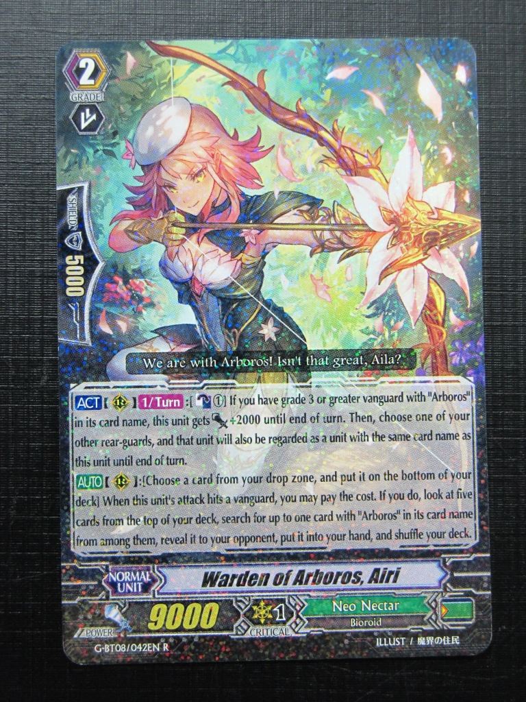 Vanguard Cards: WARDEN OF ARBOROS, AIRI G-BT08 R # 20A30