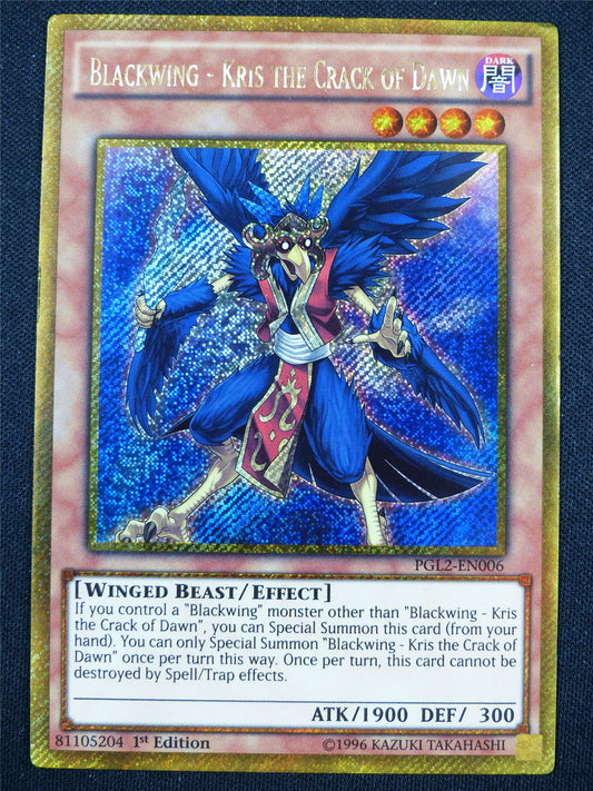 Blackwing - Kris the Crack of Dawn PGL2 Gold Rare - 1st ed Yugioh Card #U4