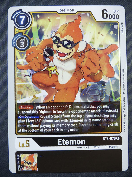 Etemon BT3-070 R - Digimon Card #9H0