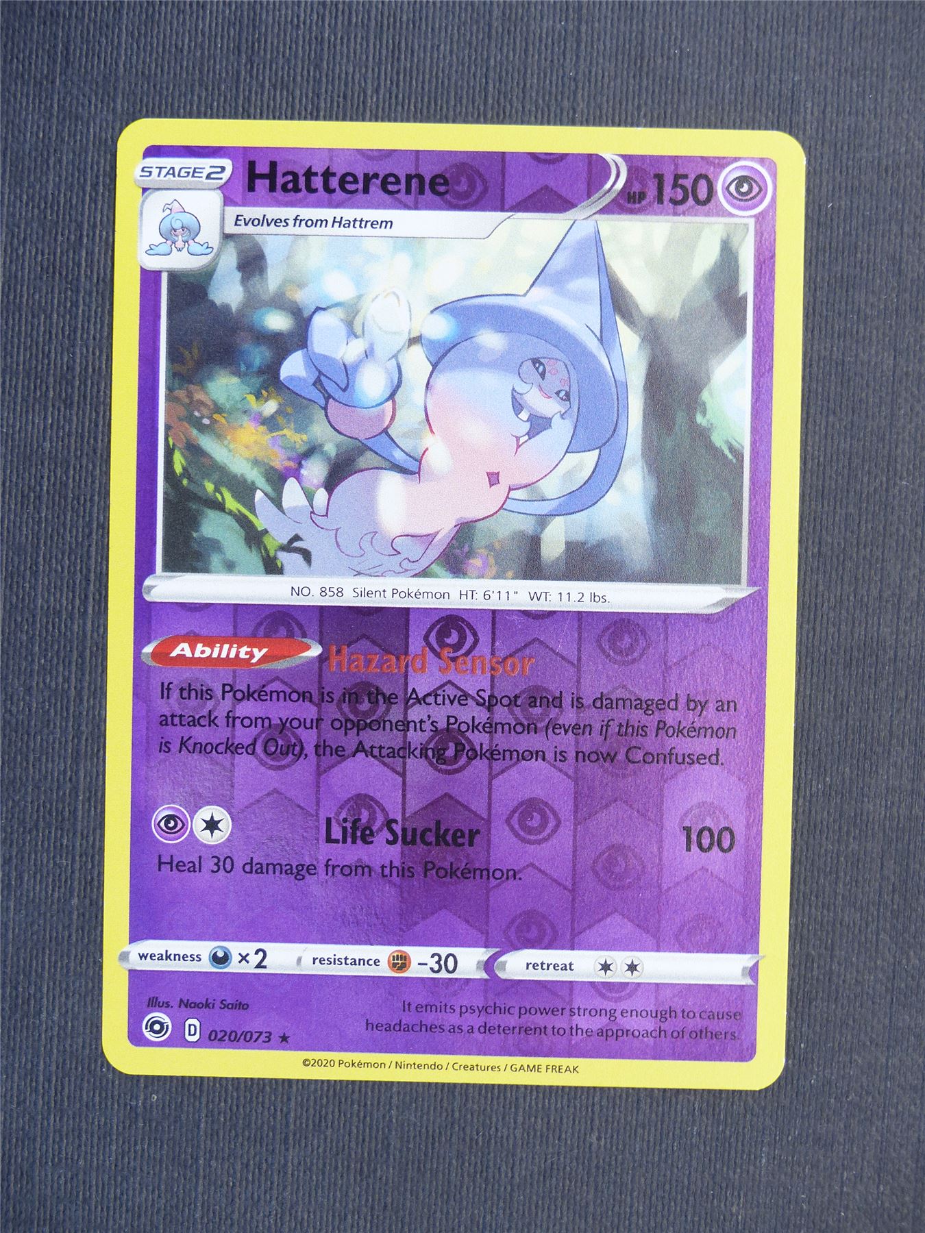 Hatterene 020/073 Reverse Holo - Pokemon Cards #5VD