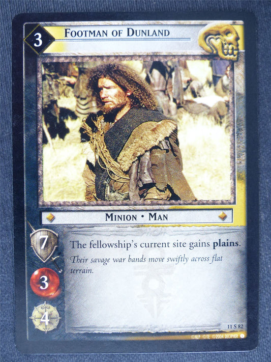 Footman of Dunland 11 S 82 - played - LotR Cards #V5