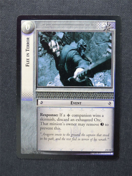 Flee In Terror 2 U 33 - LotR Cards #1G