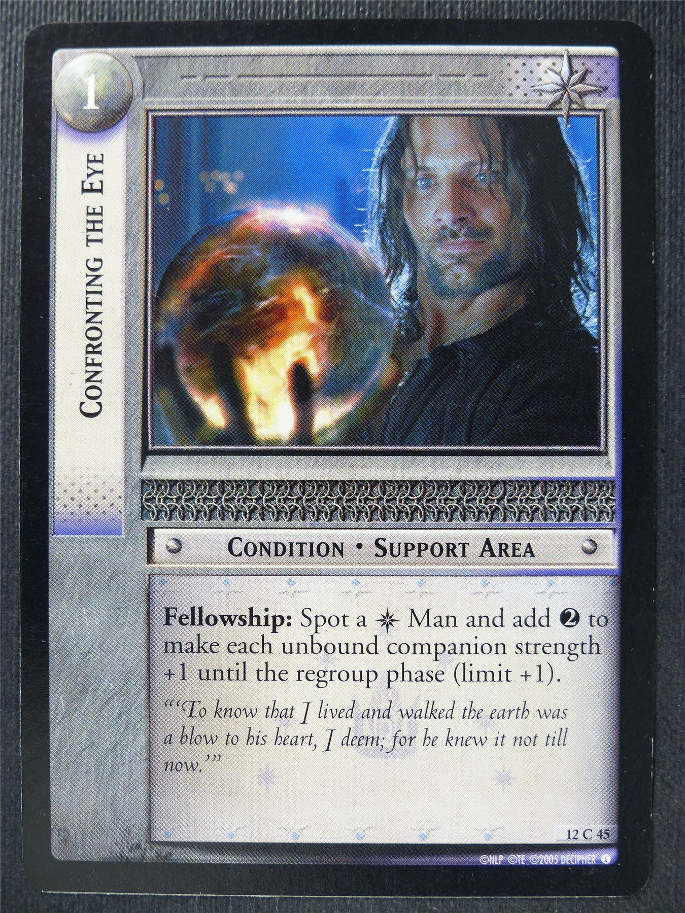 Confronting the Eye 12 C 45 - LotR Card #3JG