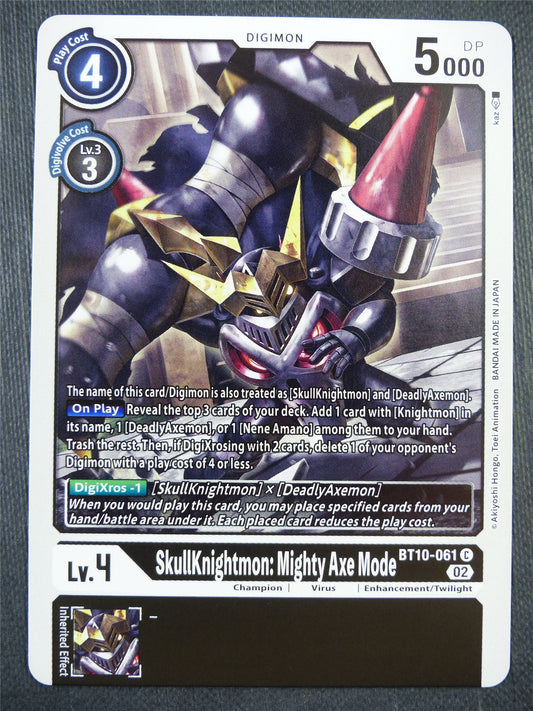 SkullKnightmon: Mighty Axe Mode BT10-061 - Xros Encounter - Digimon Card #992