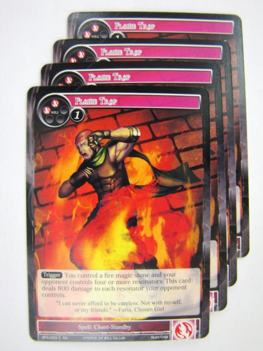 Force Of Will Cards: FLAME TRAP x4 # 13C56