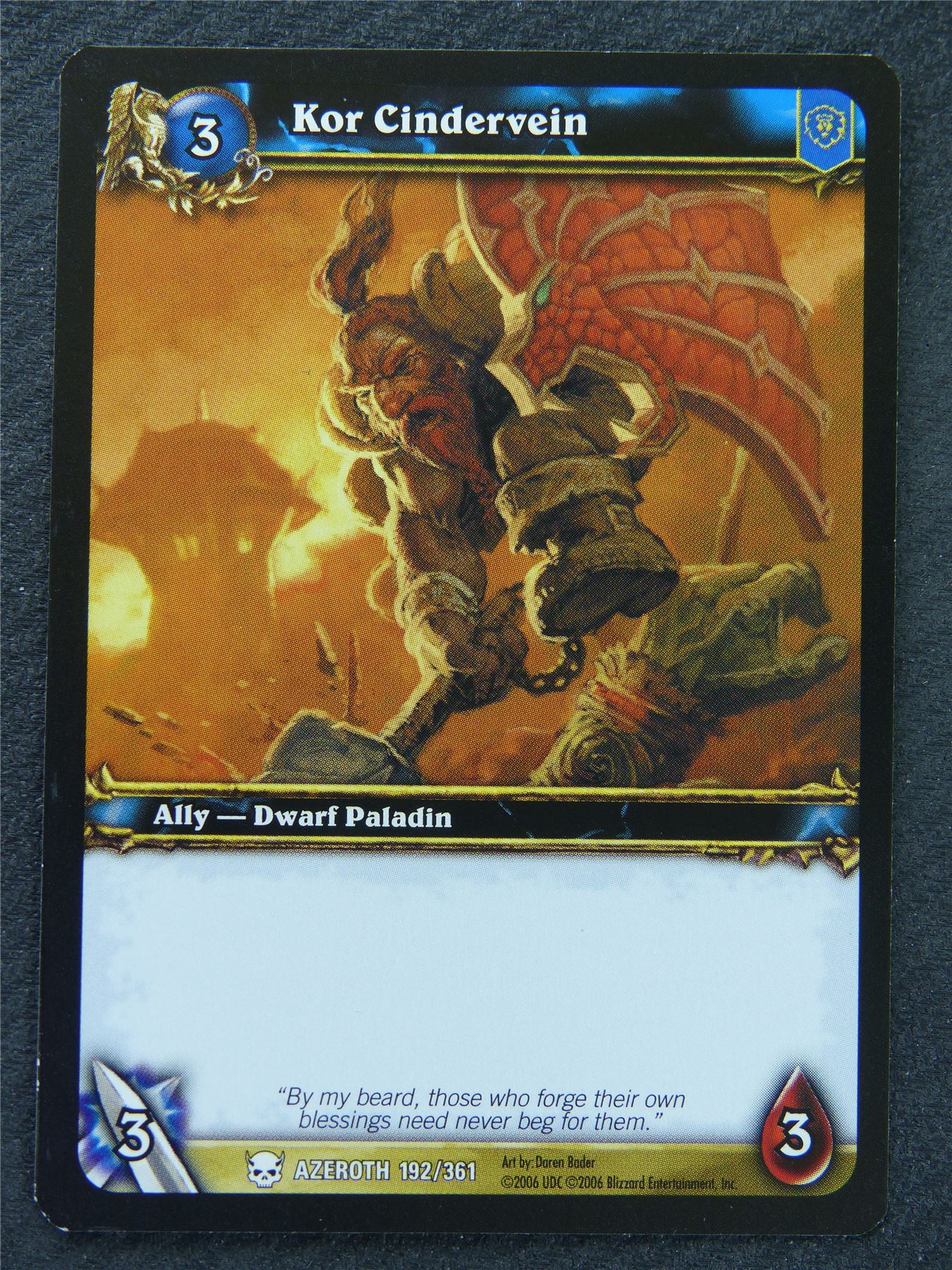 Kor Cindervein - Common - World Of Warcraft #1CZ