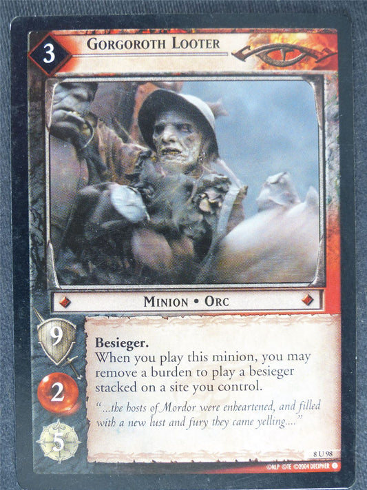 Gorgoroth Looter 8 U 98 - played - LotR Cards #Z0