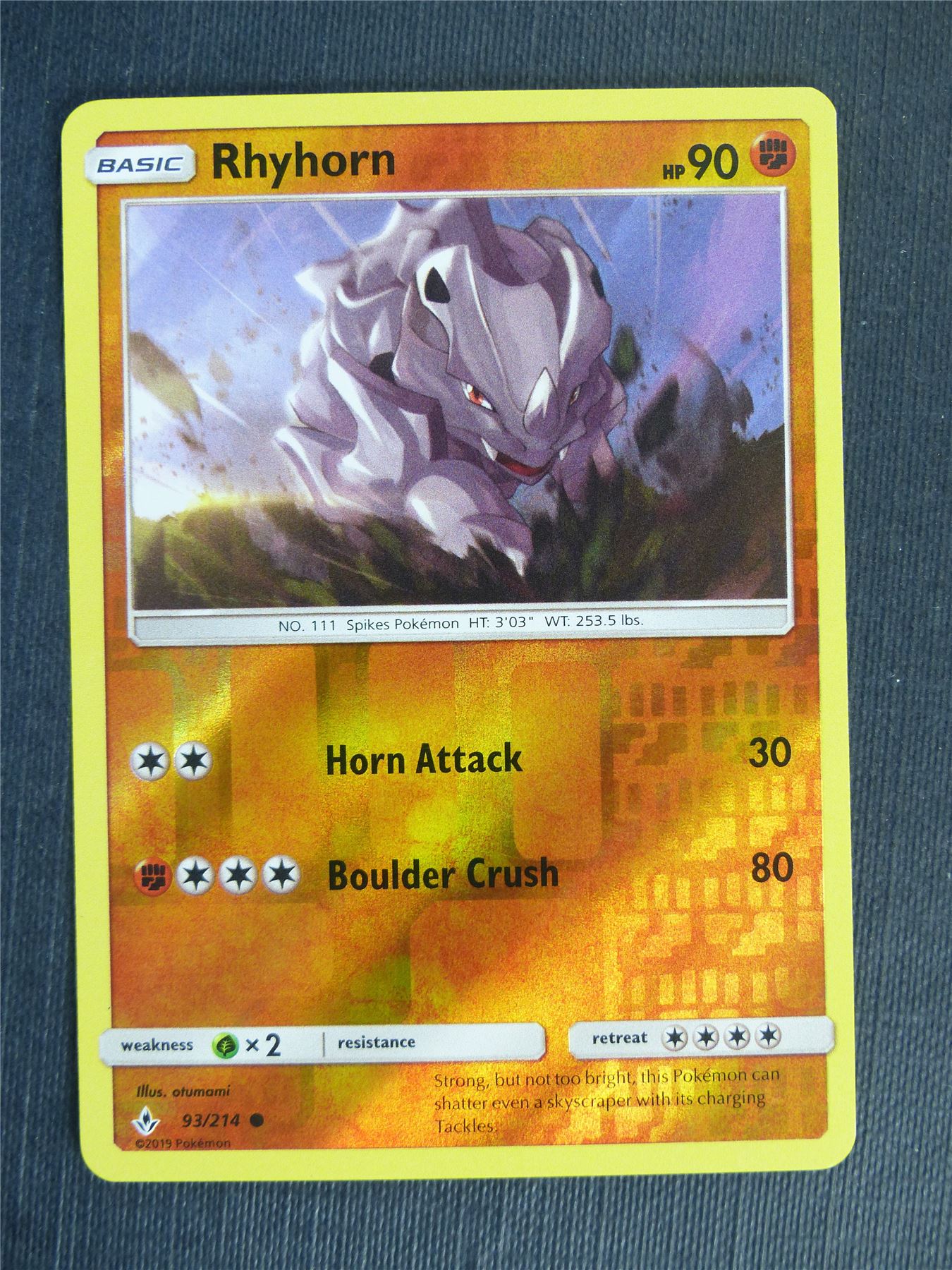 Rhyhorn 93/214 Reverse Holo - Pokemon Cards #2JP