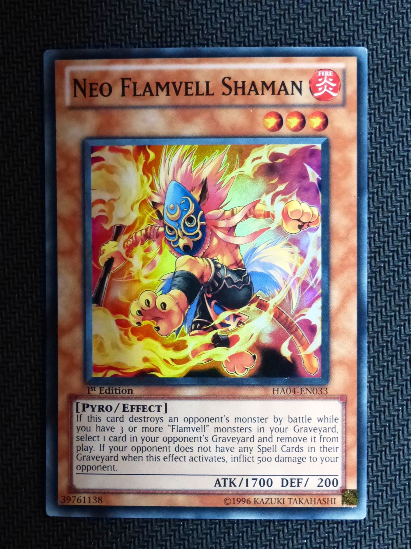 Neo Flameval Shaman - HA04 - Super Rare - Yugioh Card # 1H46