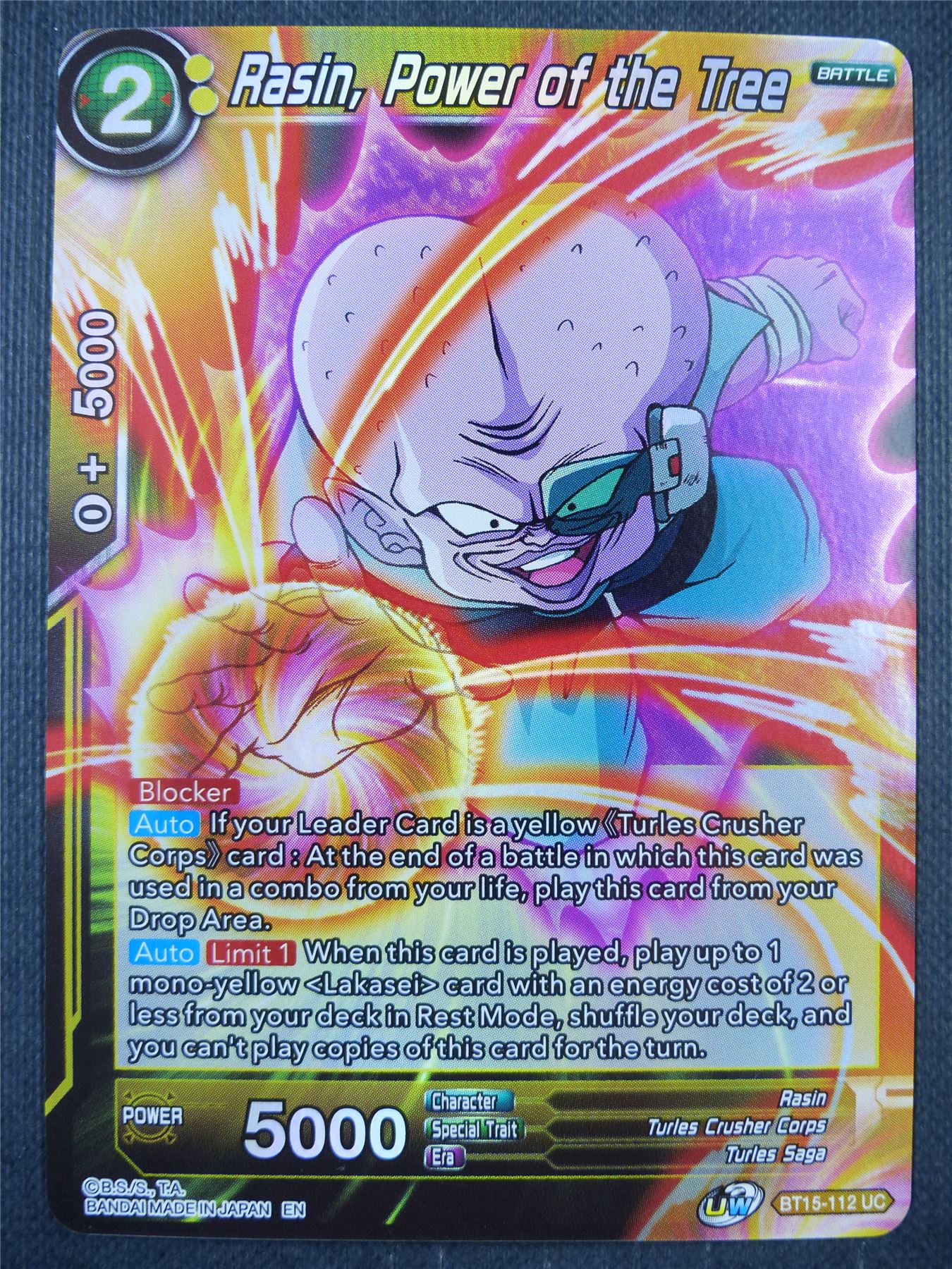 Rasin Power of the Tree BT15 Foil - Dragon Ball Super Card #8X6