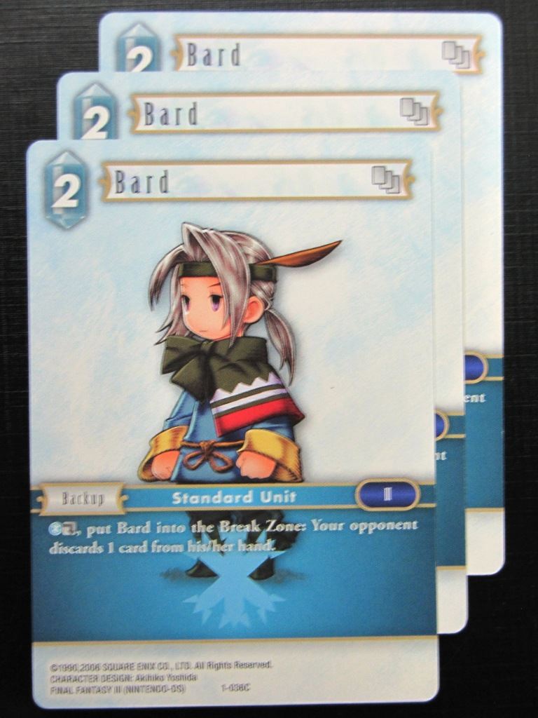 Final Fantasy Cards: BARD 1-036C x3 # 20C1