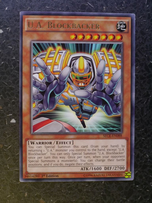 Yugioh Cards: U.A. BLOCKBACKER SECE RARE # 3G52