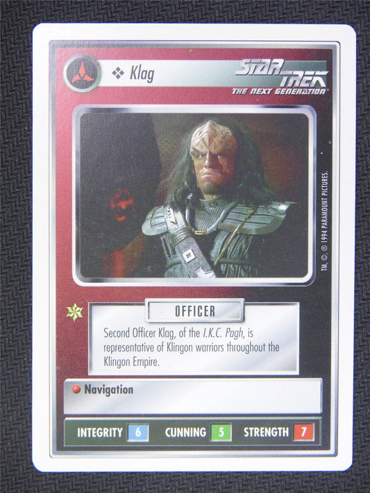 Klag White Border - Star Trek Next Gen Card #4OT