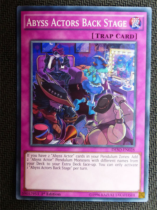 Abyss Actors Back Stage - DESO - Super Rare - Yugioh Card # 1I78