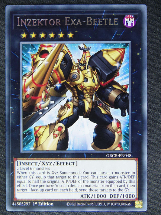 Inzektor Exa-Beetle GRCR Rare - 1st ed - Yugioh Card #82O