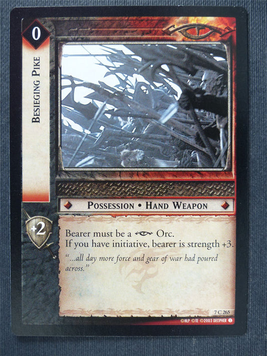 Besieging Pike 7 C 265 - LotR Cards #3P7