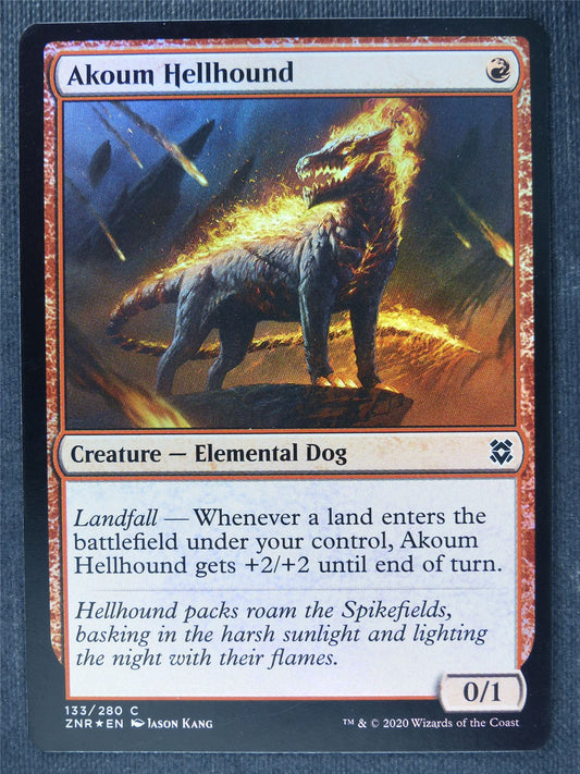Akoum Hellhound Foil - Mtg Magic Cards #QK