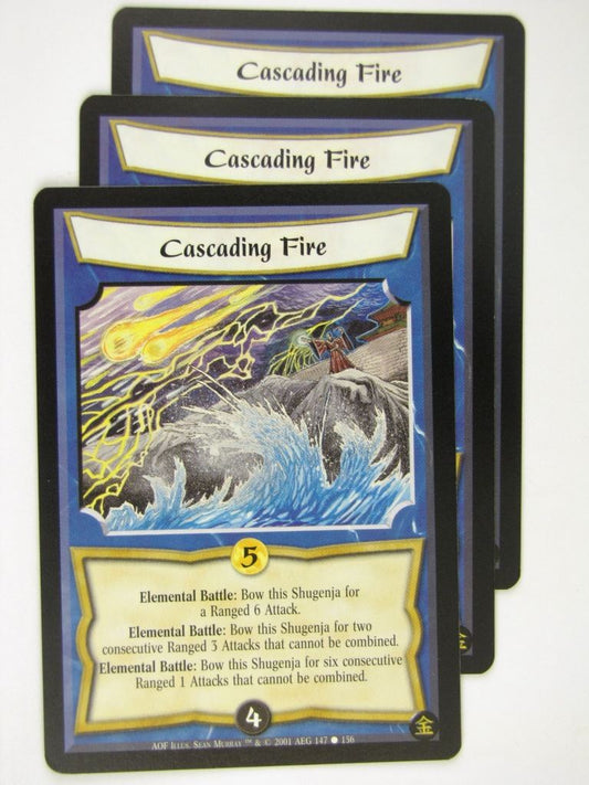 Vintage L5R Cards: CASCADING FIRE x3 # 17A1