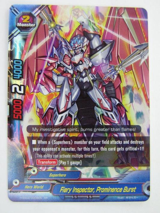 Buddyfight Cards: FIERY INSPECTOR, PROMINENCE BURST H-EB02 RR # 4E93