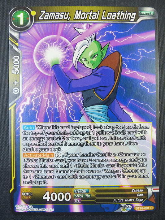 Zamasu Mortal Loathing - Dragon Ball Super Card #7ZO