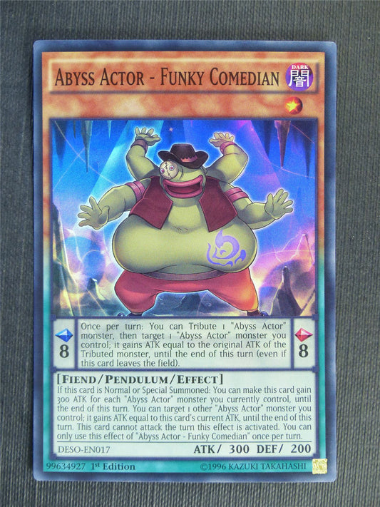 Abyss Actor - Funky Comedian DESO Super Rare - 1st ed - Yugioh Cards #UR