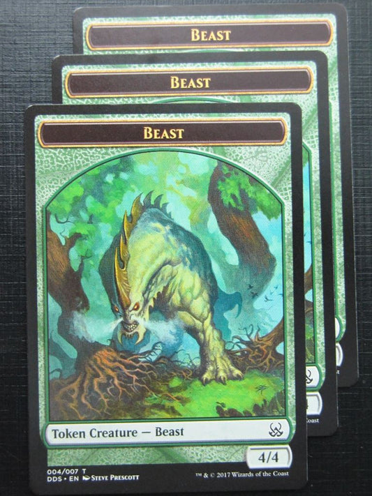 MTG Magic Cards: BEAST TOKEN duel deck x3 # 29H16