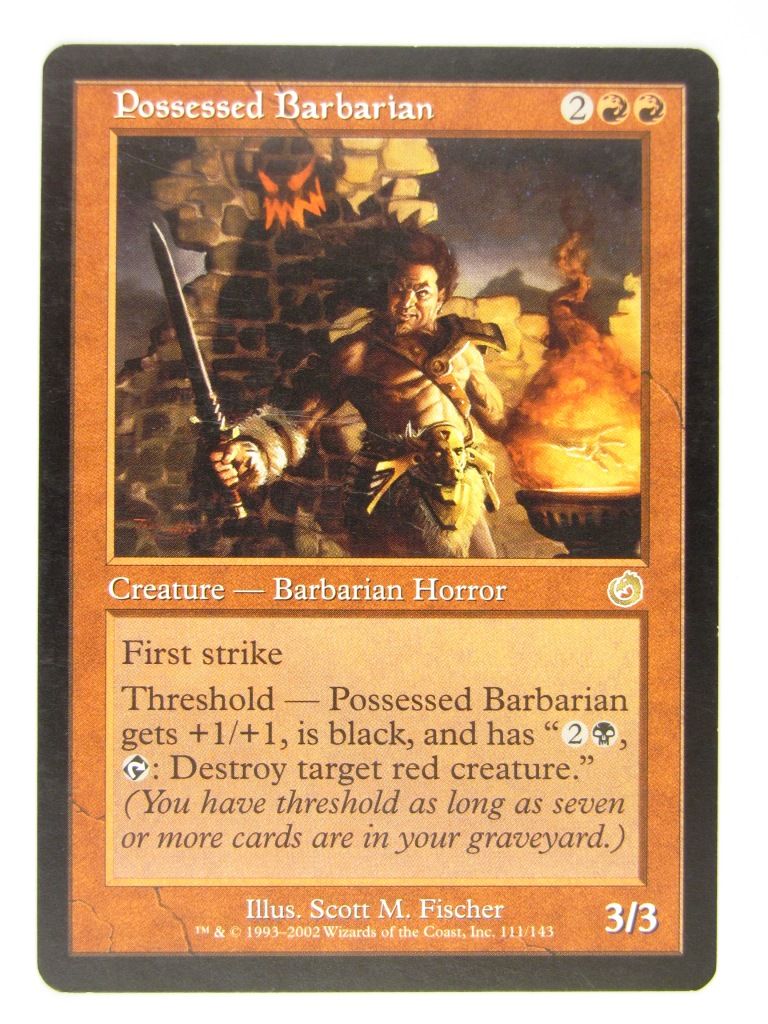 Mtg - POSSESSED BARBARIAN - Played Rare
