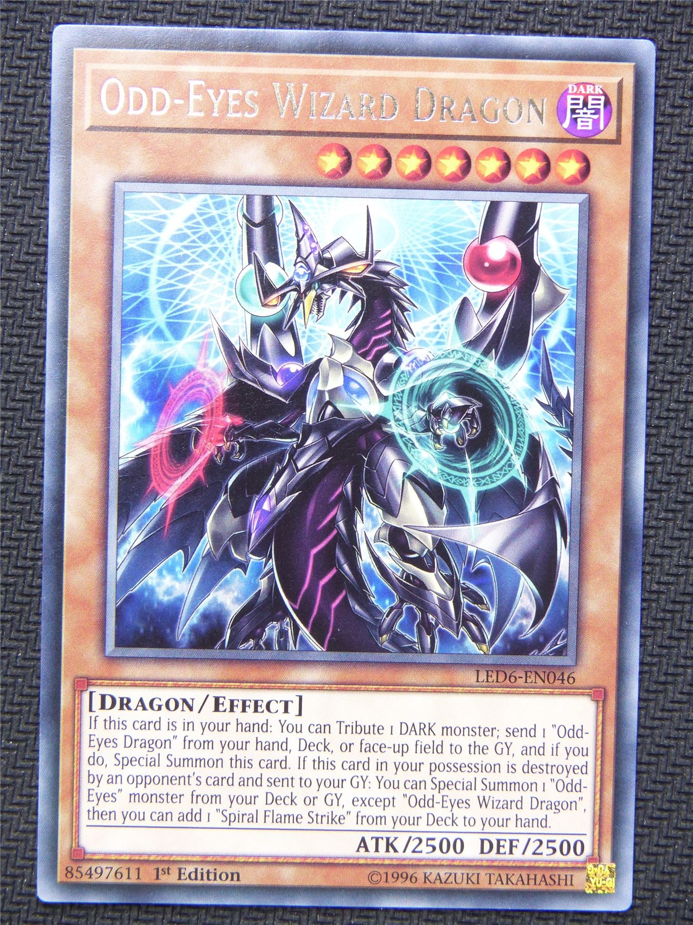 Odd Eyes Wizard Dragon LED6 Rare 1st Ed - Yugioh Card #4LL