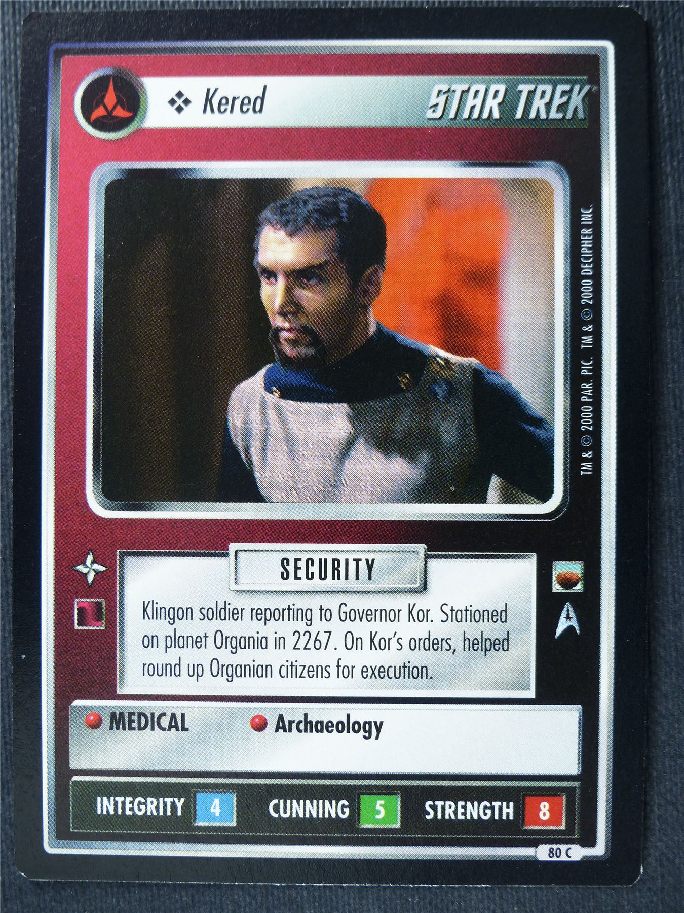 Kered 80 C - Star Trek Card #4I4