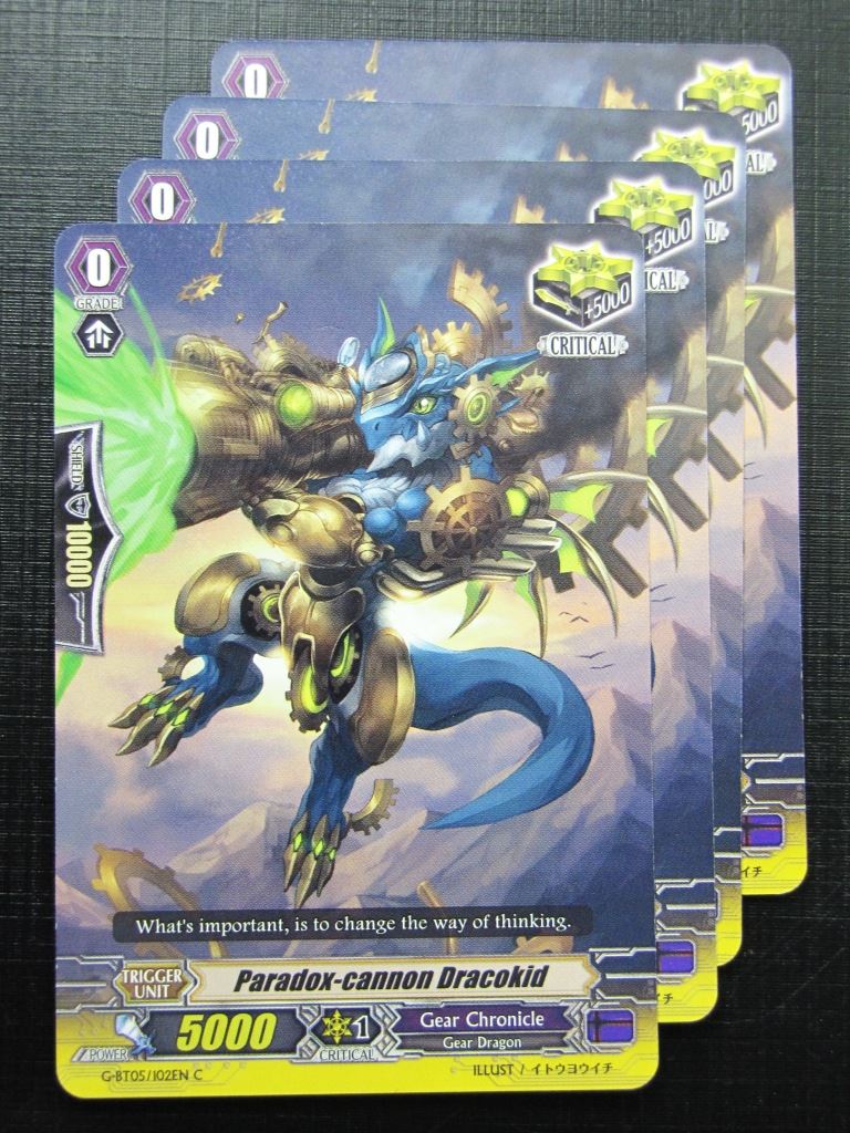 Vanguard Cards: PARADOX-CANNON DRACOKID G-BT05 x4 # 20A27