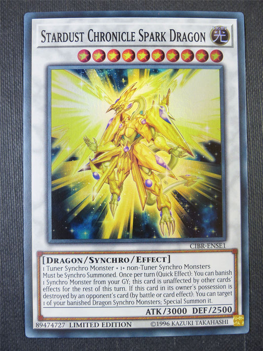 Stardust Chronicle Spark Dragon CIBR Super Rare - lim ed Yugioh Card #25N