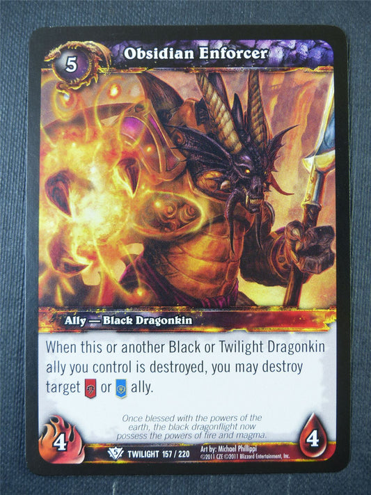 Obsidian Enforcer 157/220 - WoW Card #18D