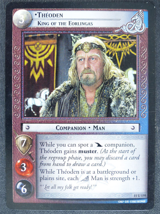 Theoden 11 U 159 - played - LotR Cards #X4