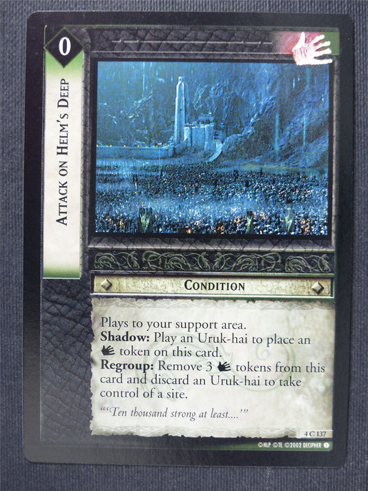 Attack of Helm's Deep 4 C 137 - LotR Cards #3NI